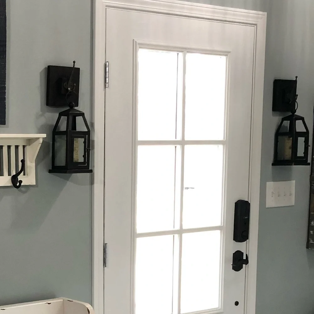 Kirkland’s home wall decor - brass hanging wall lantern.